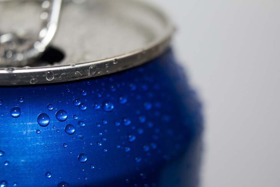 Hot Beer Can with Condensation