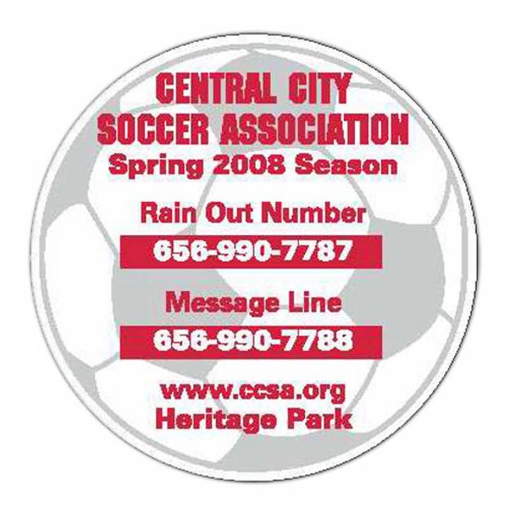 Custom Promotional Car Magnets - Soccer Ball Shape & Stock Art