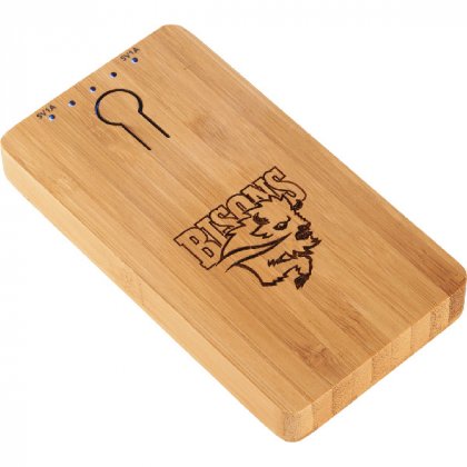 Custom Printed Bamboo Power Banks - 5,000 mAh