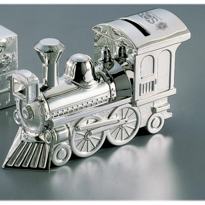 Personalized Engraved Train Money Bank