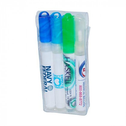 Custom Logo Imprinted Four Spray Hand Sanitizer Kit