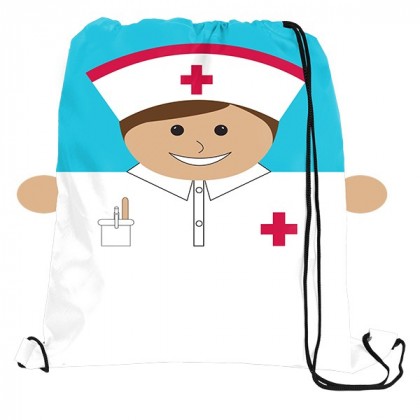 Hometown Helpers Sport Back | Custom Drawstring Backpacks for Nurses