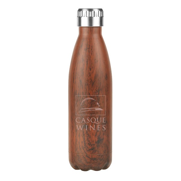 17 oz Woodgrain Engraved Water Bottle | Custom Vacuum Insulated Water Bottles