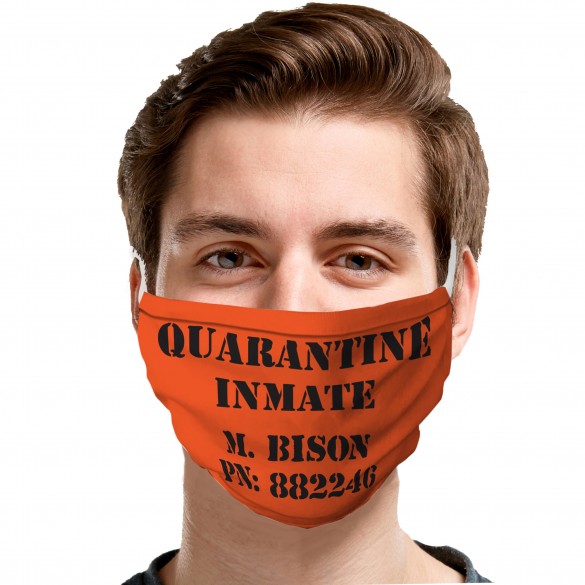 Quarantine Inmate Face Masks | Customized Novelty Face Masks for Gifts