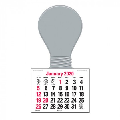 Press-N-Stick Light Bulb Calendar | Wholesale Novelty Mini Calendars