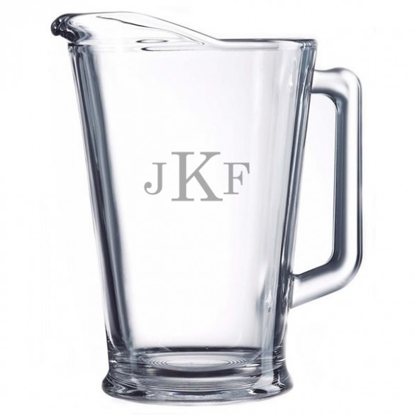 Custom Etched Beer Pitcher for Super Bowl Parties