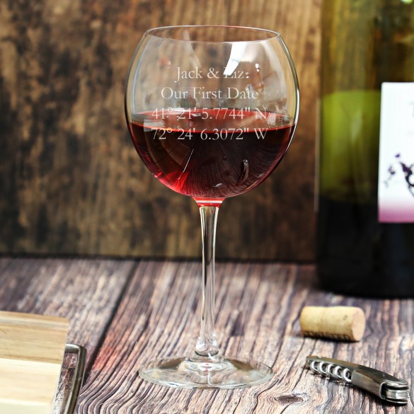 Personalized Etched Wine Glasses for Valentine's Day Gifts