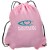 Premium Poly Promotional Drawstring Backpacks in Brilliant Colors - Pink