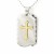 Engraved Gold Cross Dog Tag in Stainless Steel