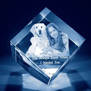 3D Photo Engraved Crystal Keepsakes for Mother's Day Gifts