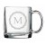 Nordic Glass Coffee Mug with Initial - 13oz