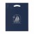 Printed 9 x 13 Fold-Over Reinforced Die Cut Bag - Navy blue