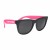 Rubberized Promotional Sunglasses with Business Logo - Black/Pink