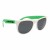 Rubberized Promotional Sunglasses with Business Logo - White/Green