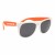 Rubberized Promotional Sunglasses with Business Logo - White/Orange