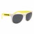 Rubberized Promotional Sunglasses with Business Logo - White/Yellow