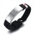 Black Silicone Engraved Medical Alert Bracelet