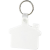 Soft Squeezable Key Tag - House Shaped - White