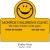 Yellow Smiley Face Two Color Stick Up Grid 13 Month Calendar | Wholesale 13 Month Calendars | Promotional Stick-Up Calendars