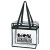 Black Clear Tote with Zipper | Customized Zippered Boat Tote Bags