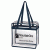 Navy Clear Tote with Zipper | Cheap Custom Beach Bags