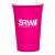 Neon Pink 16 oz Plastic Stadium Cups in Bulk | Promotional Plastic Cups Wholesale | Sports Giveaways