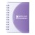 Custom Small Spiral Curve Notebook - Translucent Purple