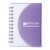 Translucent Purple Polypro Curve Tab Notebook Custom Logo