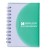 Translucent Green Polypro Curve Tab Notebook Custom Logo