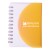 Translucent Orange Polypro Curve Tab Notebook Custom Logo