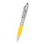 Custom Satin Stylus Pen -Silver with Yellow