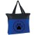 Custom Business Logo Imprinted Zippered Tote Bag - Non-Woven Zippered Tote Royal Blue