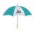 Large promotional golf umbrella - White/Teal