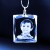 2D Personalized Photo Crystal Square Pendant