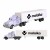 Imprinted Die-Cast Tractor Trailer Truck - White