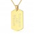 Gold Plated Engraved Rounded Dog Tag