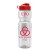 Clear with Red Top Large Orange Transparent Flip-Top Water Bottle | Bulk Clear Sport & Bike Bottles 