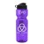 Violet Large Orange Transparent Flip-Top Water Bottle | Bulk Clear Sport & Bike Bottles | Promotional Translucent Sports Bottles