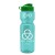 Teal with Green Lid Large Orange Transparent Flip-Top Water Bottle | Bulk Clear Sport & Bike Bottles 