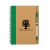 Eco-Inspired Promotional Spiral Notebook with Pen Natural with Lime