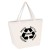 Custom Recycled Grocery Bags - Non-Woven Budget Shopper Tote - White