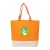 Orange Custom Logo Hennepin Laminated Tote Bag