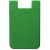 Silicone promotional adhesive cell phone wallet with removable adhesive tabs - Green