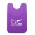 Custom Adhesive Silicone Cell Phone Wallet with Scooped Front Pocket - Purple