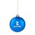 Custom Logo Imprinted Shatterproof Flat Round Ornaments in Bulk - Blue