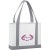 Custom Large Canvas Boat Bag-Colored Handles - White With Gray 