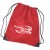 Custom Drawstring Gym Bags | Drawstring Sports Pack with Reinforced Corners | Cheap Promotional Backpacks - Red