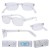 White Custom Folding Reading Glasses with Promotional Logo & Case