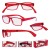 Red Folding Reading Glasses | Company Logo Printed Reading Glasses