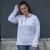 Custom Ladies Portal Snag Resistant 1/4 Zip Pullover - White - On Model